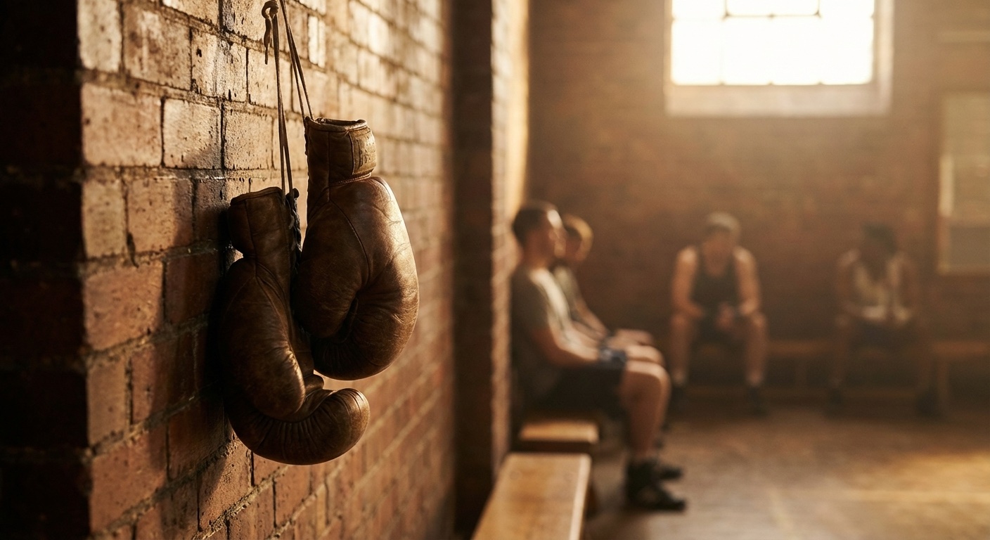 Relaxed boxer cooling down after an intense session