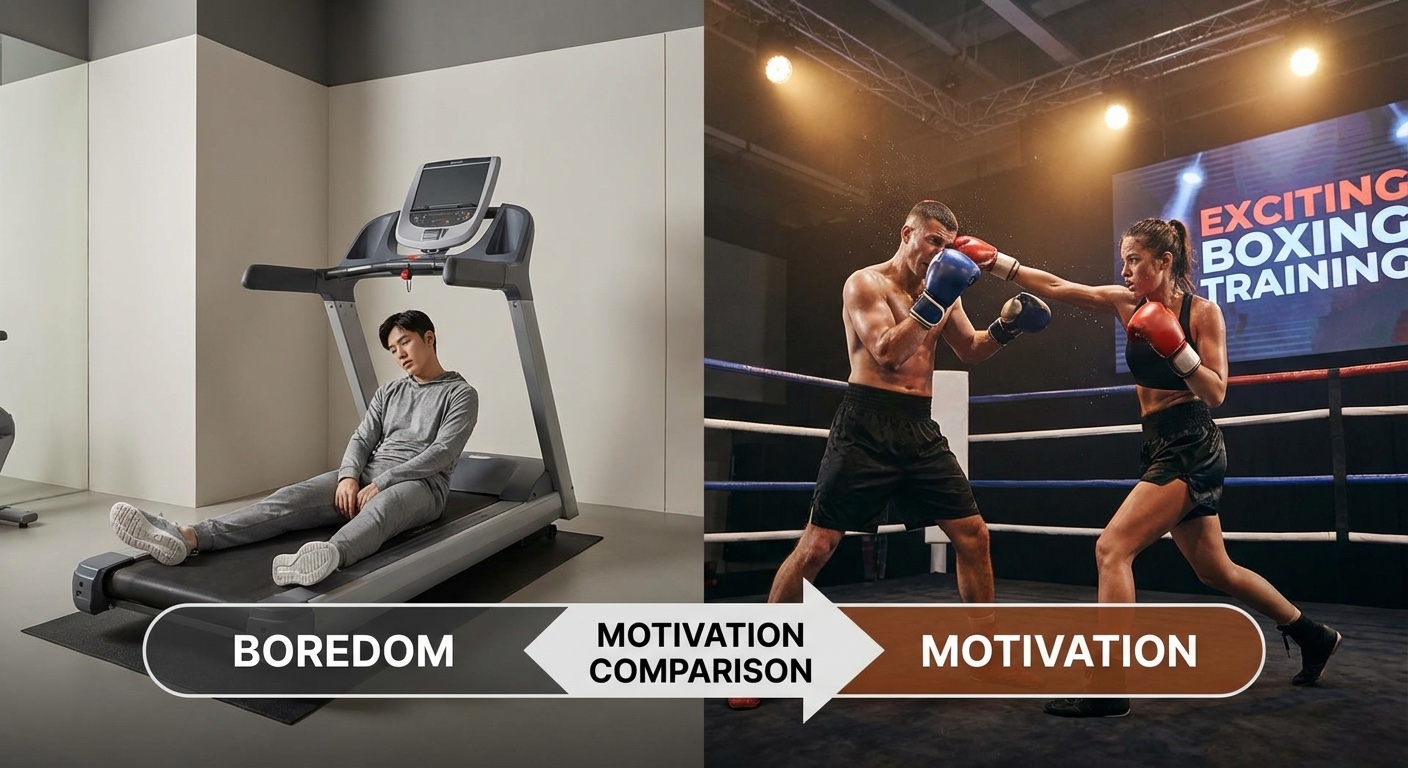 Athlete doing pad work with a boxing coach