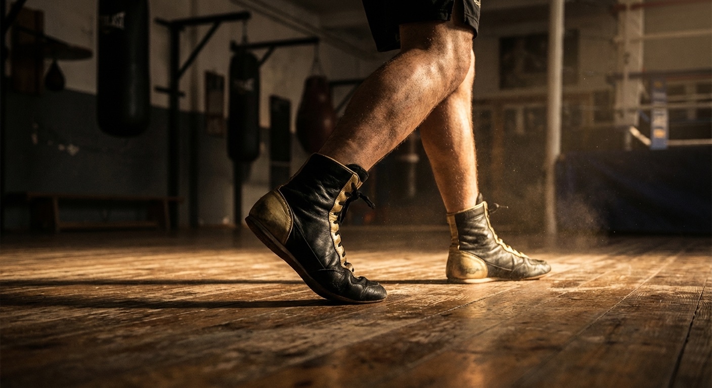 A boxer rotating their hips during a powerful cross on the heavy bag