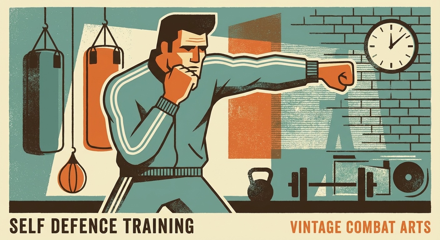 Boxer throwing a powerful punch in defensive stance