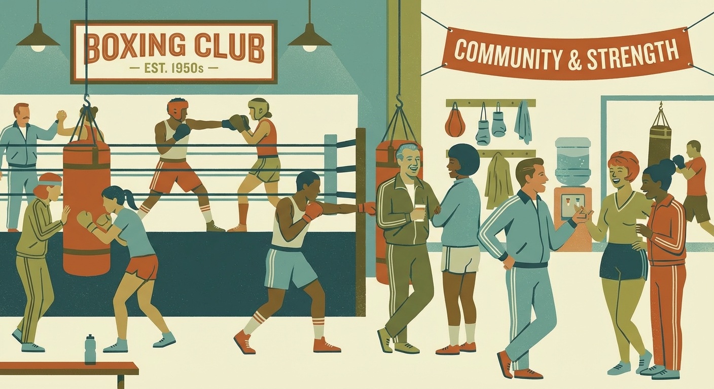 Boxing community training together